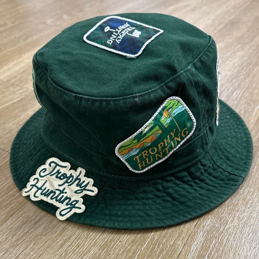 Trophy Hunting Patch Forest Green Bucket Hat size S/M - Picture 6 of 13